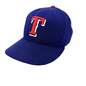 Vtg Texas Rangers Hat Cap Men's 7 1/4 Blue New Era Diamond Collection 5950 Y2k